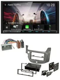 Kenwood MP3 2DIN USB DAB Bluetooth Autoradio für Honda Jazz ab 09 silber