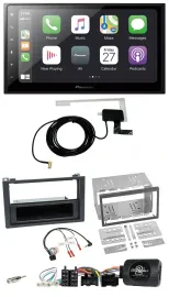 Pioneer USB Lenkrad 2DIN Bluetooth DAB Autoradio für Saab 9-3 2008-2012