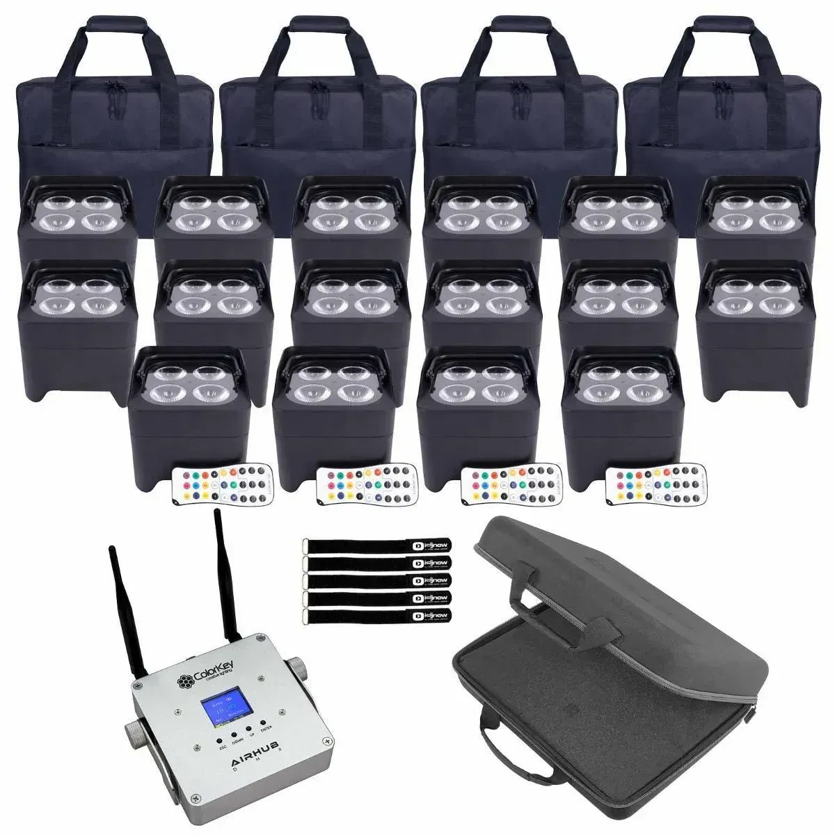 Светодиодный прибор ColorKey MobilePar Mini с аксессуарами (16 штук)