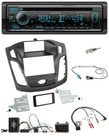 Kenwood Lenkrad Bluetooth DAB USB CD Autoradio für Ford Focus DYB 2011-2014