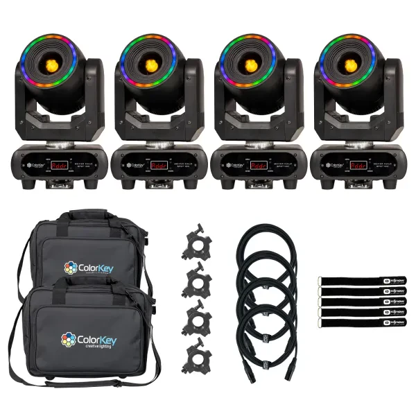 Прибор с полным движением ColorKey CKU-5072 Halo Spot 100 с аксессуарами (4 штуки)