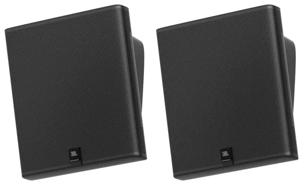 Pair JBL SLP12/T-BK Sleek Low-Profile On Wall Mount 3" 70v Commercial Speakers