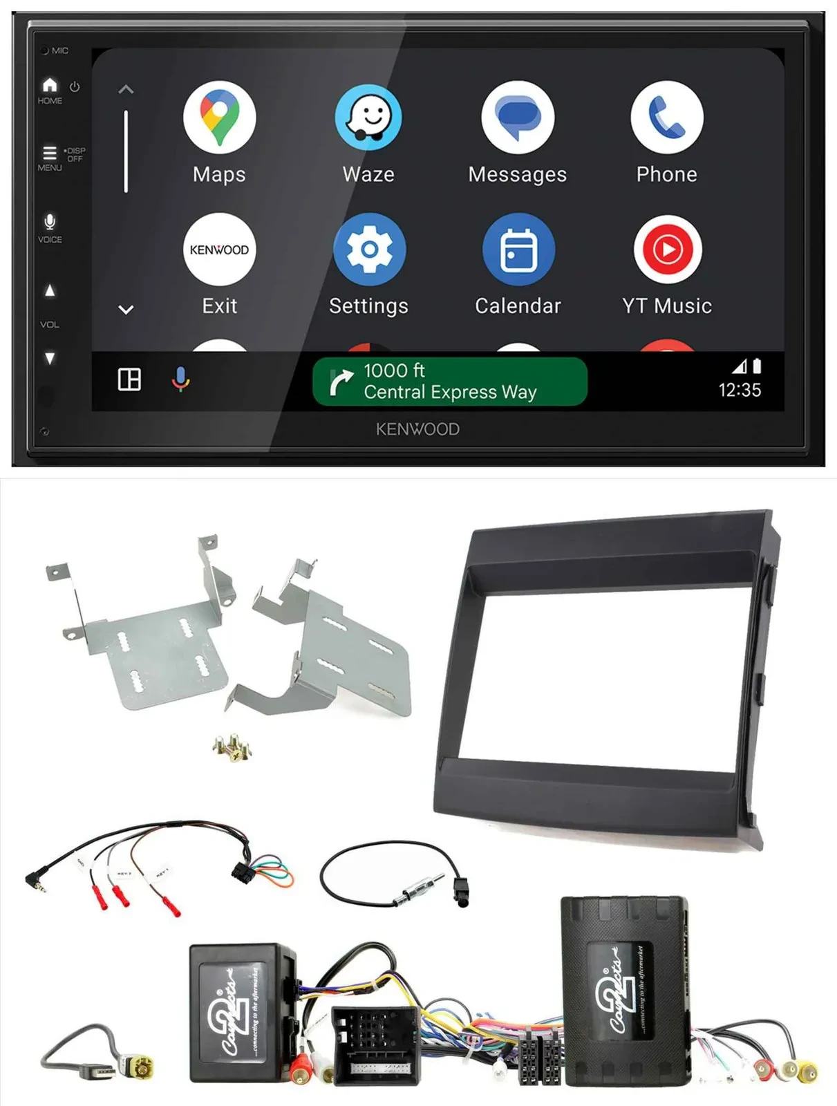 Kenwood DAB Bluetooth USB Lenkrad 2DIN Autoradio für Porsche Cayenne Soundsystem
