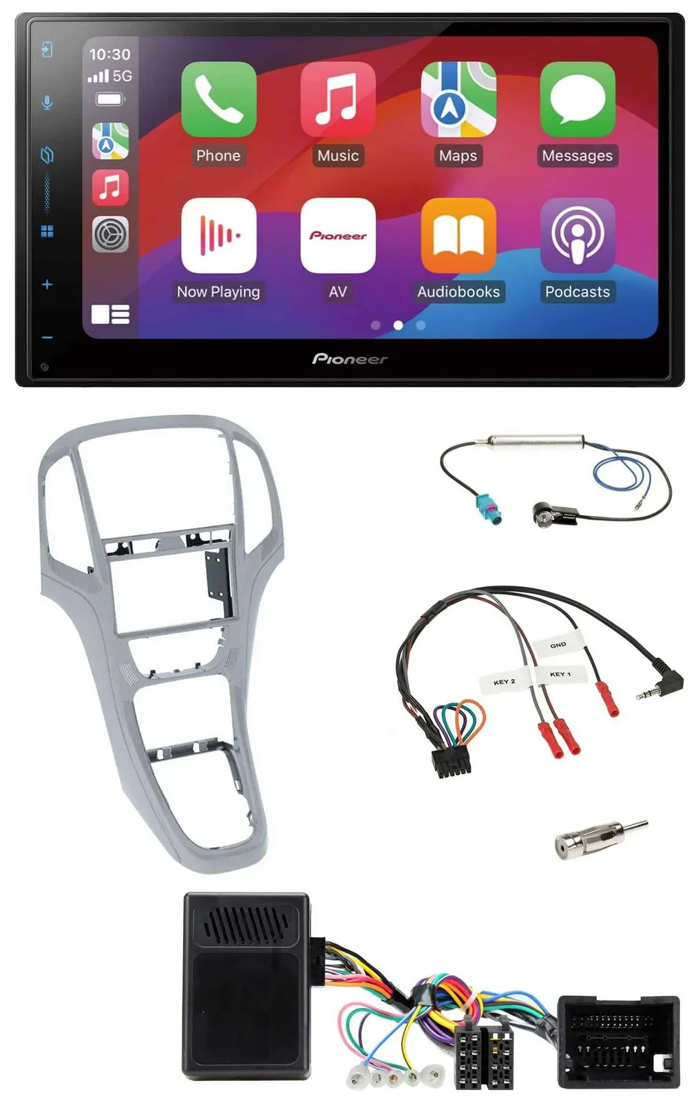 Автомагнитола Pioneer 2DIN, DAB, Bluetooth, USB, для Opel Astra J (с 2009)
