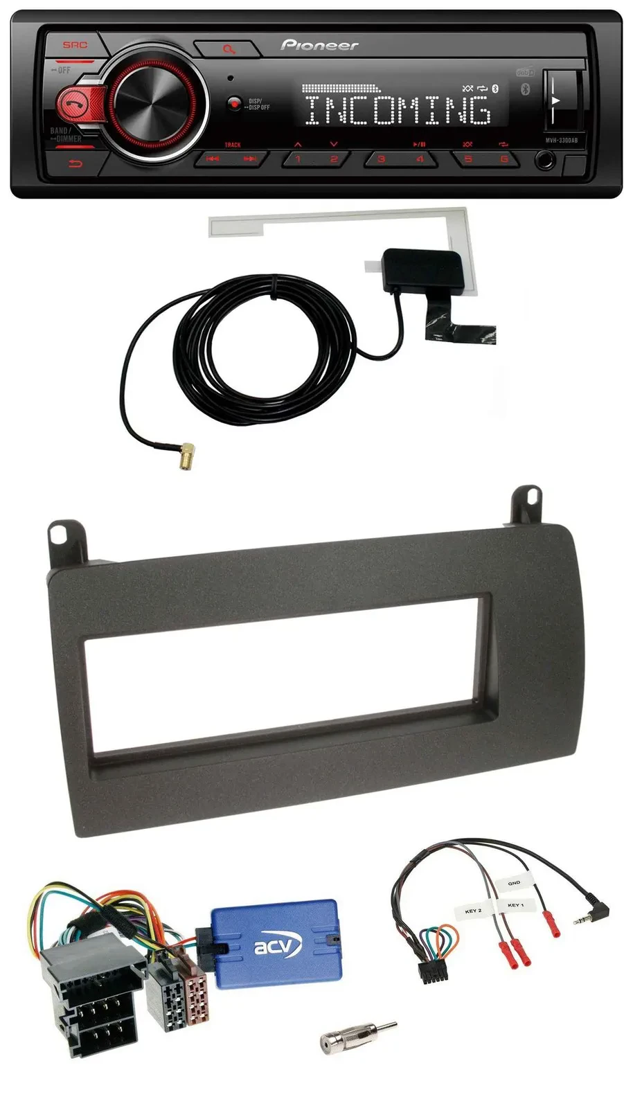 Pioneer MP3 Lenkrad CD DAB USB Autoradio für Rover 75 (2003-2005)