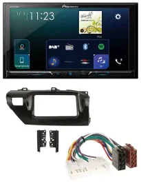 Автомагнитола для Toyota Hilux (2015–2020) Pioneer 2-DIN, Bluetooth, USB, DAB, MP3