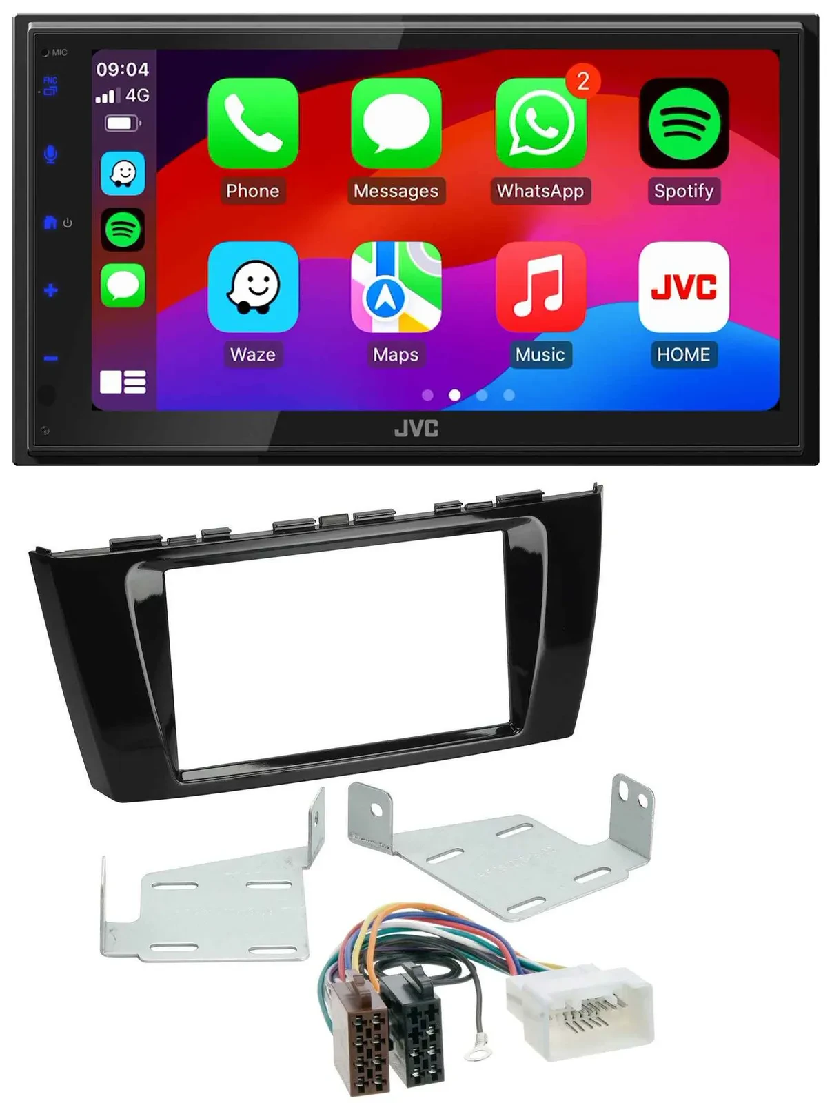 JVC Bluetooth 2DIN MP3 DAB USB Autoradio für Mitsubishi Mirage SpaceStar ab 13