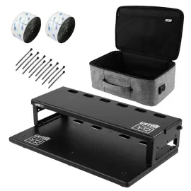 Gator GV-TL1710R1-GB Vertex Travel Lite Pedalboard, 17" x 10" w/ Riser & Gig Bag