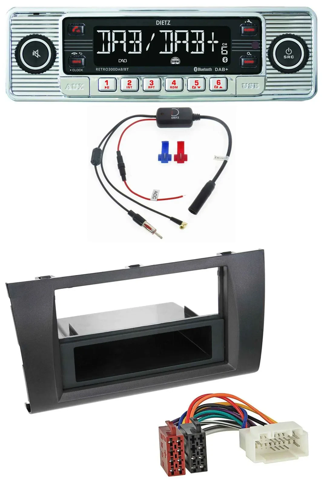 Dietz DAB USB MP3 Bluetooth Autoradio für Suzuki Swift (2006-2010)