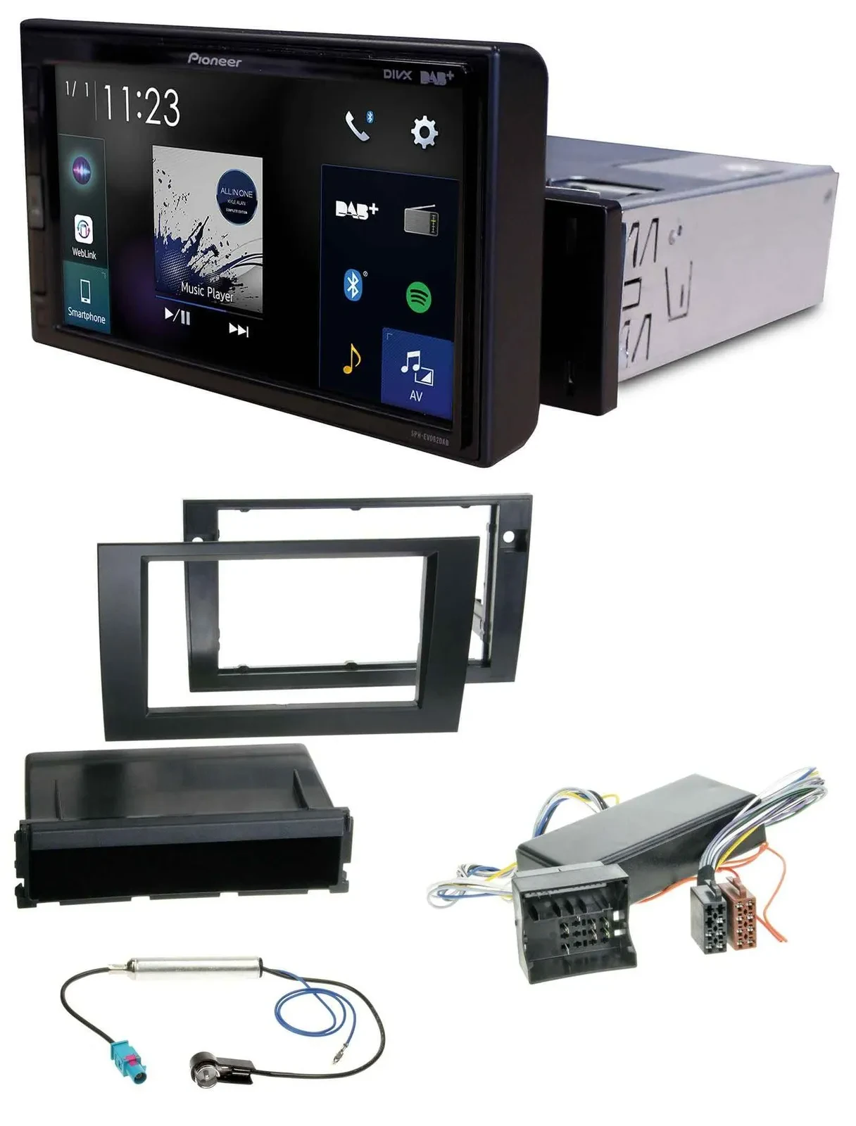 Pioneer DAB MP3 Bluetooth USB Autoradio für Audi A4 99-01 B5 Symphony Bose Aktiv