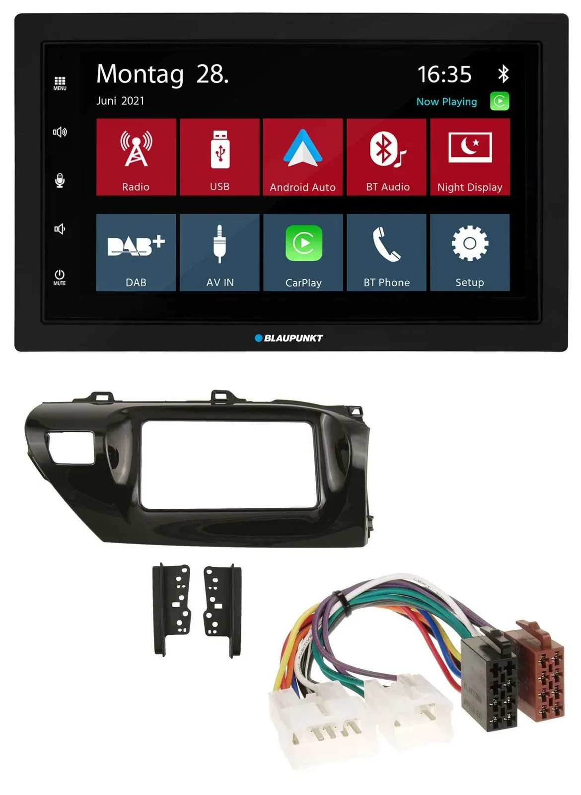 Blaupunkt MP3 Bluetooth DAB 2DIN USB Autoradio für Toyota Hilux (2015-2020)