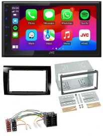 JVC Bluetooth USB MP3 2DIN DAB Autoradio für Fiat Bravo (ab 2007)