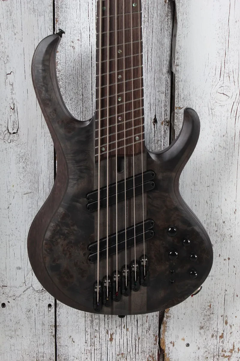 Ibanez BTB806MS Multi Scale 6 String Electric Bass Guitar Trans Gray Flat w Case