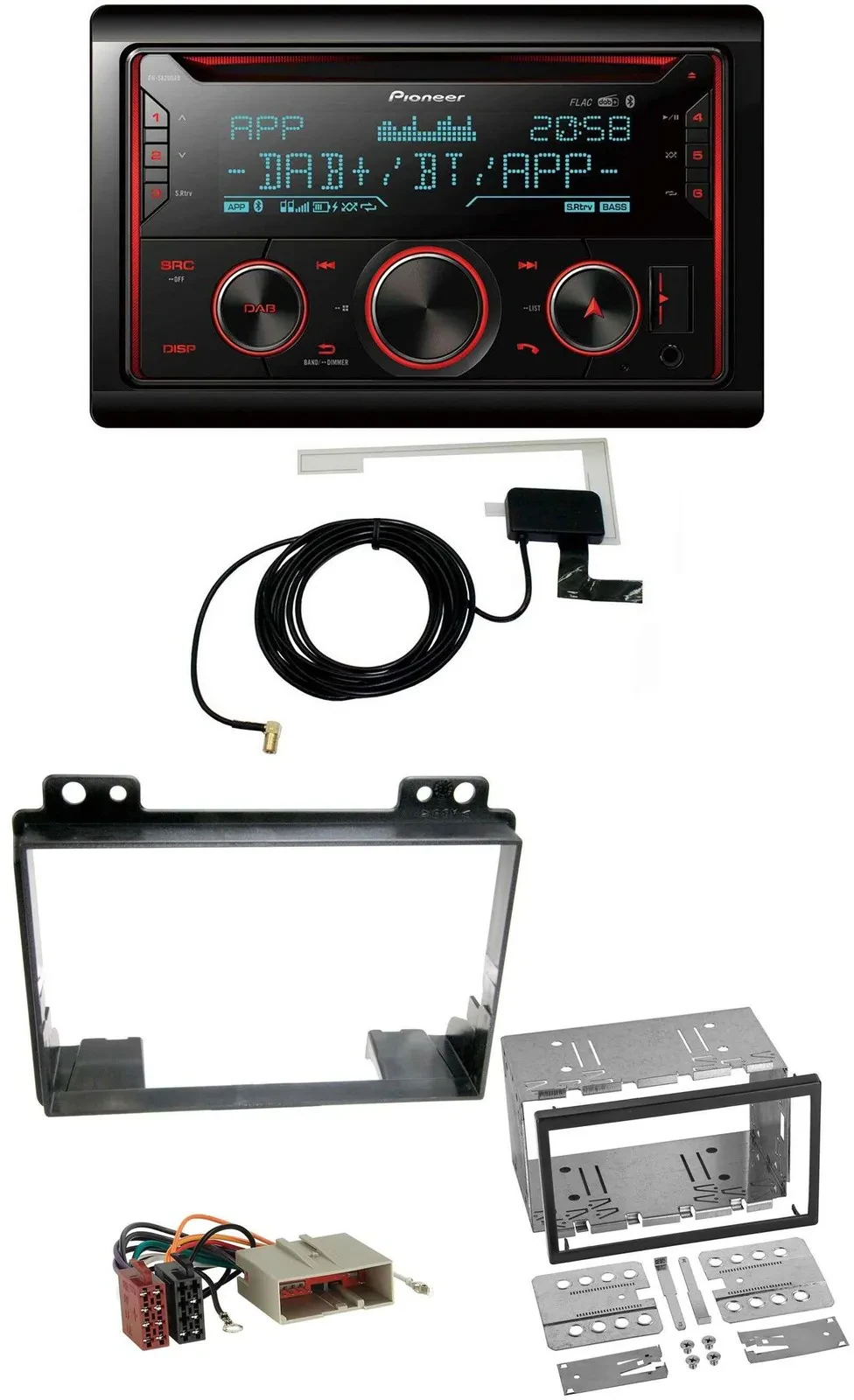 Pioneer 2DIN MP3 DAB USB CD Bluetooth Autoradio für Ford Fiesta 03-05 Fusion 02-