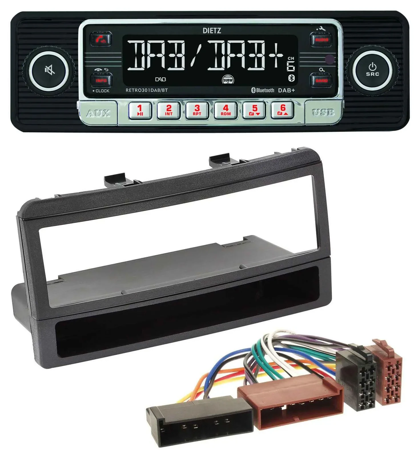 Dietz USB DAB MP3 Bluetooth Autoradio für Ford Focus Cougar Escort Fiesta Ablage