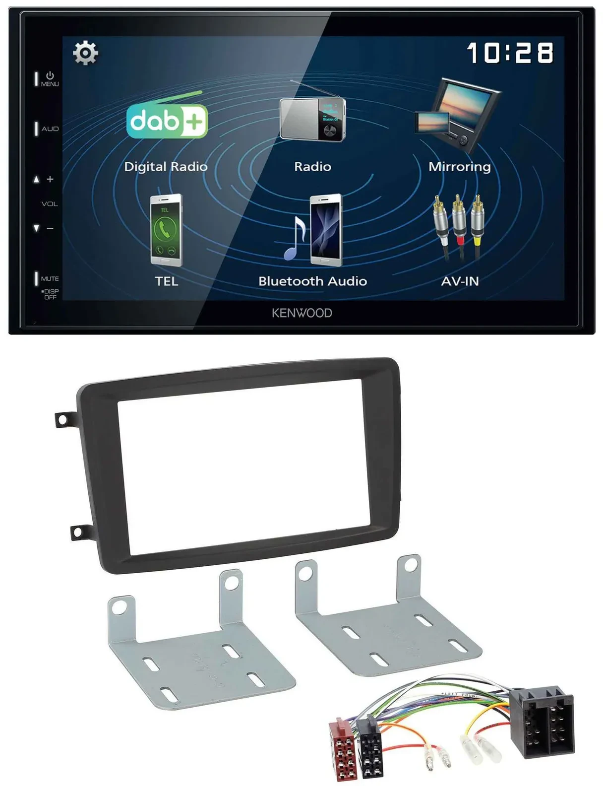Kenwood 2DIN Bluetooth MP3 USB DAB Autoradio für Mercedes C-Klasse CLK Viano Vit