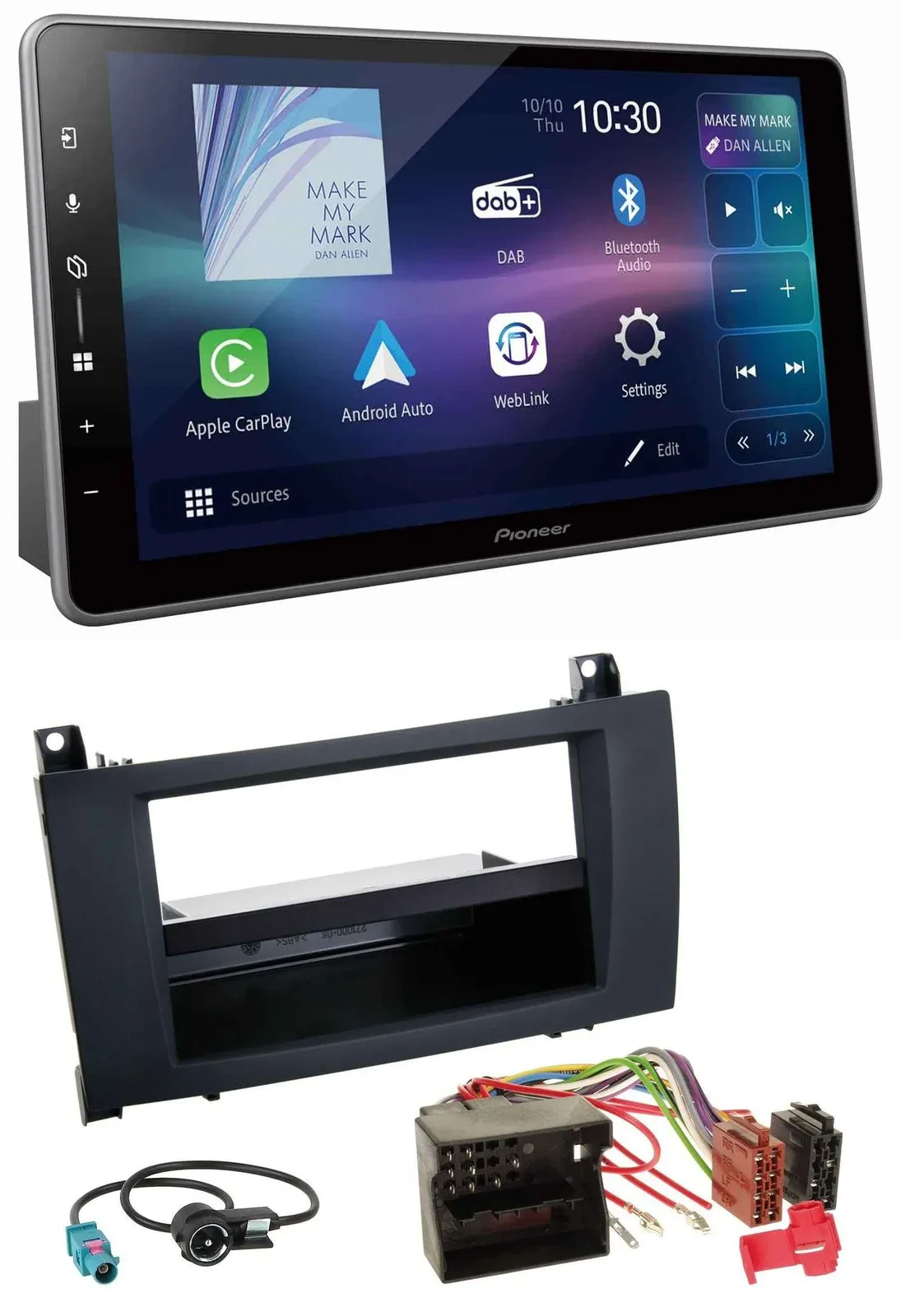 Pioneer Bluetooth USB DAB MP3 Autoradio für Mercedes SLK (R171, 2004-2011)