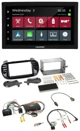 Blaupunkt 2DIN Lenkrad USB Bluetooth DAB Autoradio für Fiat 500 2014-2015 schwar