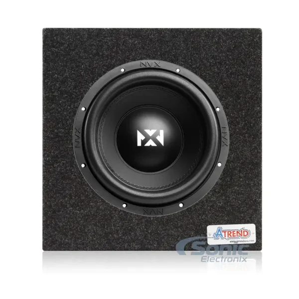 NVX VSW102v3 600W RMS Dual 2-Ohm 10" Subwoofer with Enclosure (10SQL)
