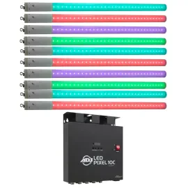 ADJ LED Pixel Tube 360 & LED Pixel 10C Pixel Tube Controller 10 Package  idjnow