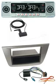 Dietz Bluetooth USB MP3 DAB Autoradio für Seat Altea Toledo ab 05 Anthrazit-meta