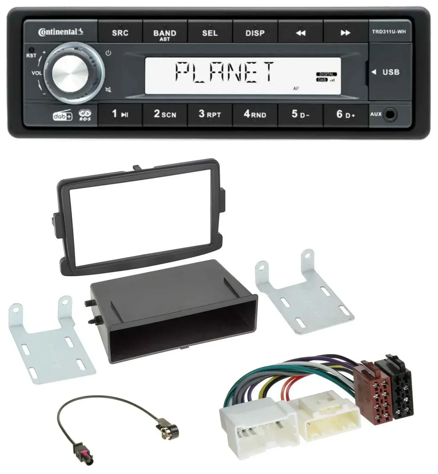 Continental MP3 AUX USB DAB 1DIN Autoradio für Dacia Logan Sandero Opel Vivaro