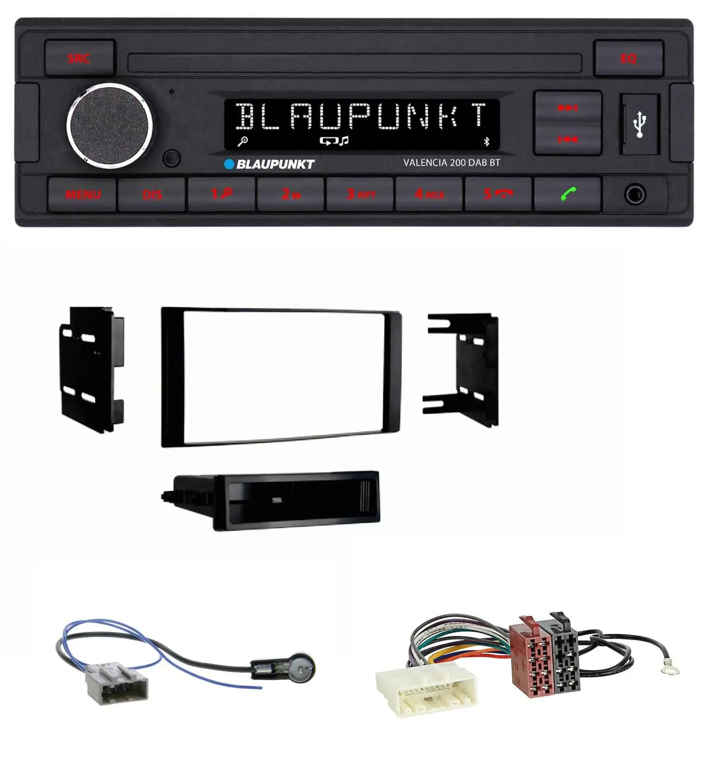 Blaupunkt DAB MP3 Bluetooth USB Autoradio für Nissan Micra 2013-2017 schwarz mat