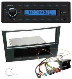 VDO AUX 1DIN MP3 USB Autoradio für Opel Corsa D ab 2005 Stealth Schwarz