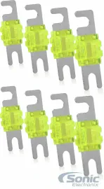 8 Pack Belva BMANL100 of 100 Amp Nickel-Plated MANL Fuse
