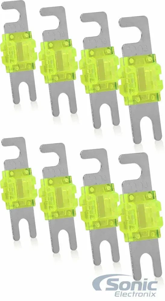 8 Pack Belva BMANL100 of 100 Amp Nickel-Plated MANL Fuse