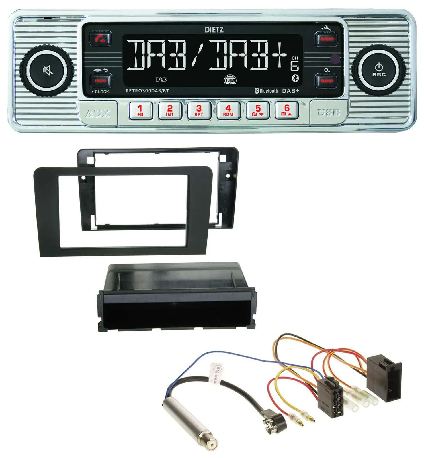 Dietz Bluetooth MP3 DAB USB Autoradio für Audi A3 (8P 03-06) Symphony ISO
