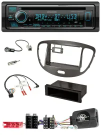 Kenwood Lenkrad Bluetooth DAB USB CD Autoradio für Hyundai i10 ISO 2009-13 dunke