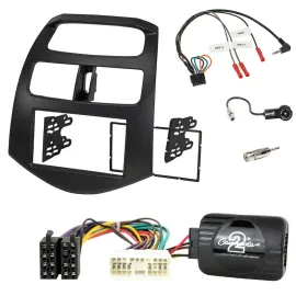 Radioset Lenkradadapter Doppel DIN Autoradio für Chevrolet Spark KLM 2012-2013