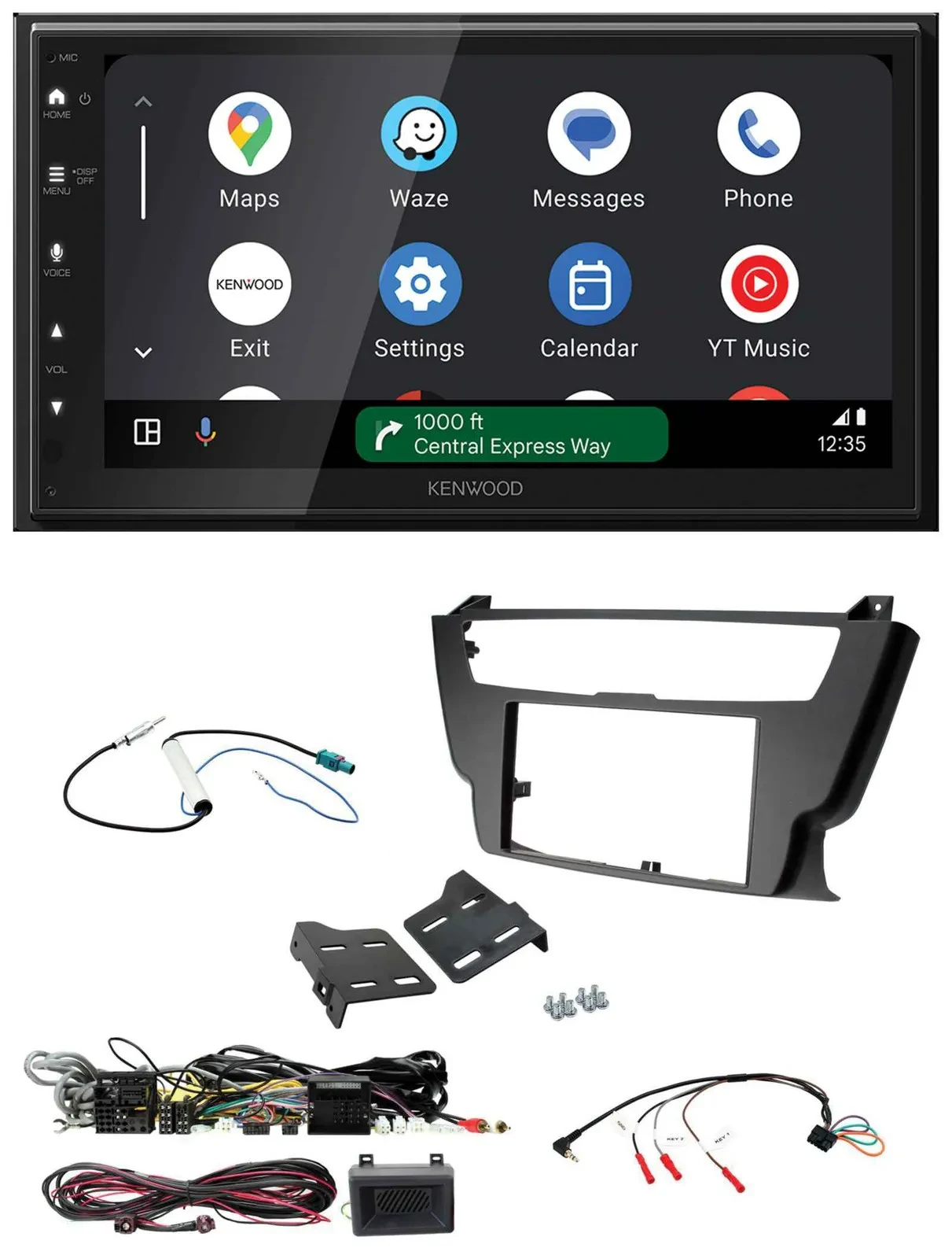 Kenwood DAB Bluetooth USB Lenkrad 2DIN Autoradio für BMW 3er 4er 2012-2016 ohne