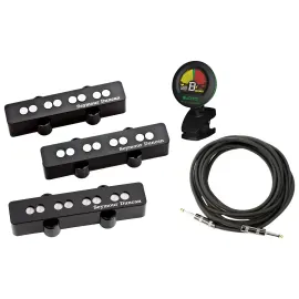 Seymour Duncan SJB-3 Quarter Pound Jazz Bass Guitar Pickup Set w/ Tuner and Cabl