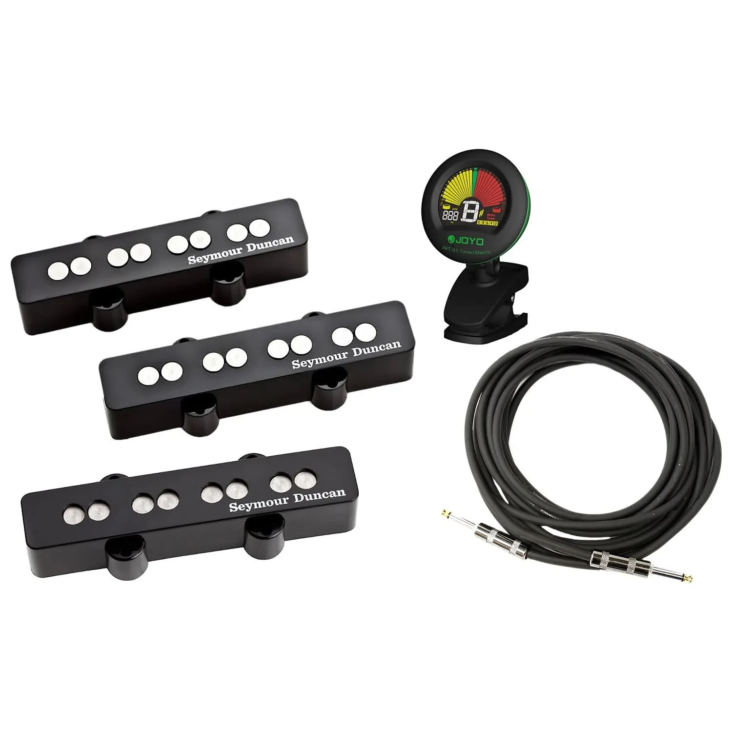 Seymour Duncan SJB-3 Quarter Pound Jazz Bass Guitar Pickup Set w/ Tuner and Cabl