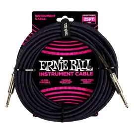 Инструментальный кабель Ernie Ball 6397 7.5 Braided Black Purple
