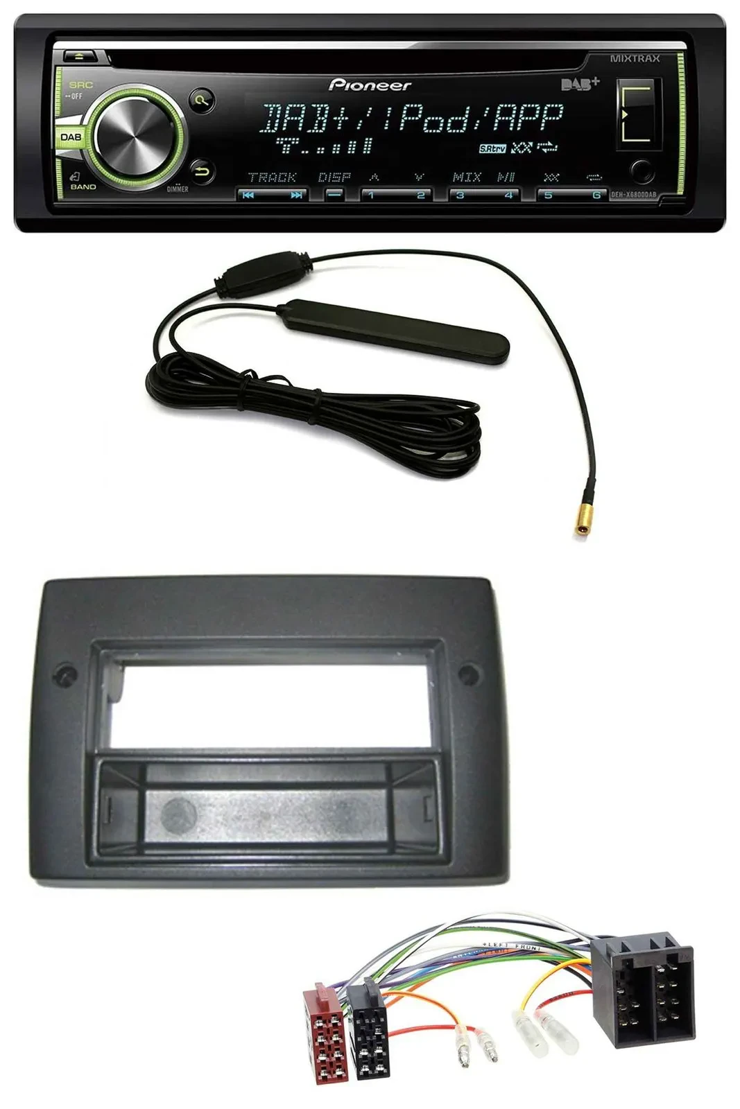 Автомагнитола Pioneer для Fiat Stilo 192 (2001–2008) MP3, USB, CD, DAB, AUX