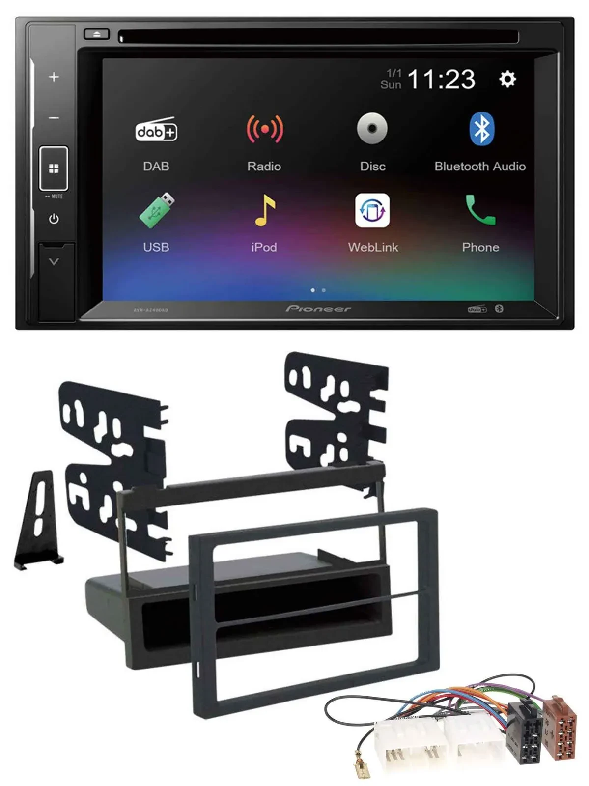 Pioneer Bluetooth MP3 USB 2DIN DAB DVD Autoradio für Mazda 626 99-02 MPV 96-99 M