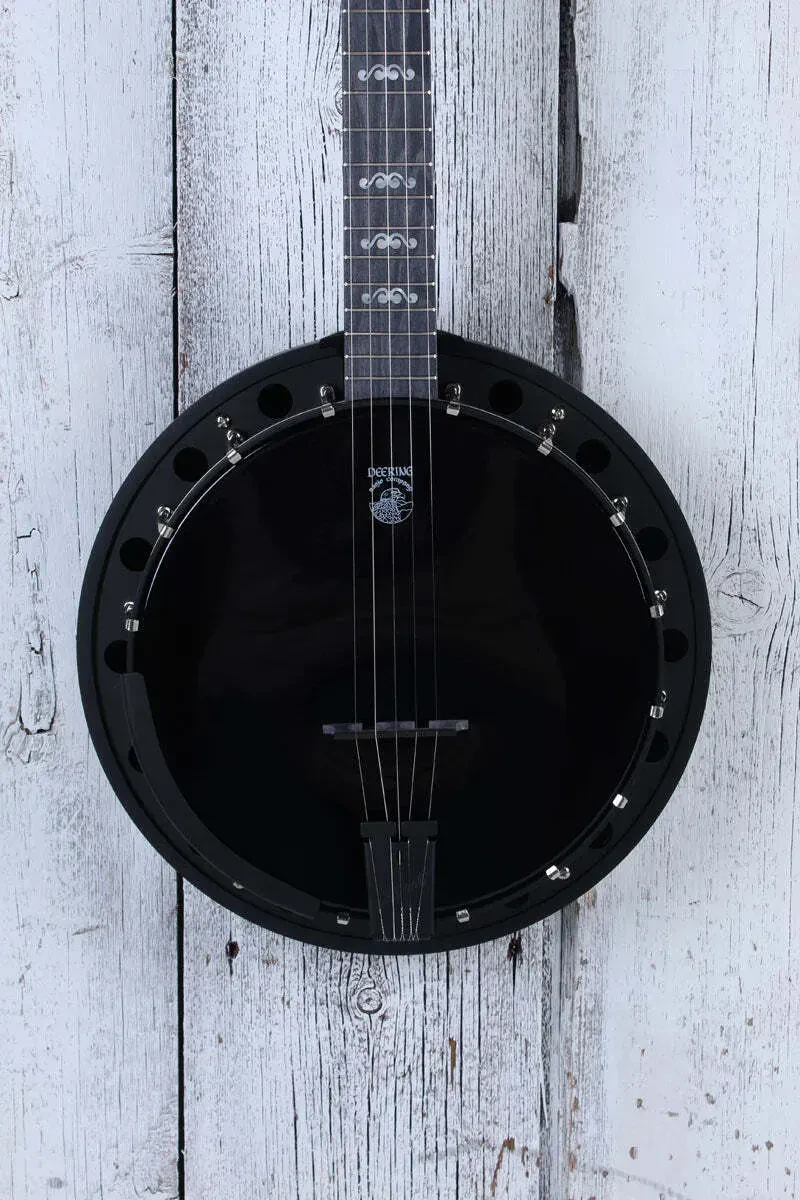 Deering Goodtime Blackgrass Banjo 5 String Resonator Banjo Black Satin Finish