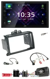 JVC DAB 2DIN Lenkrad Bluetooth USB Autoradio für Hyundai i20 09-12 schwarz