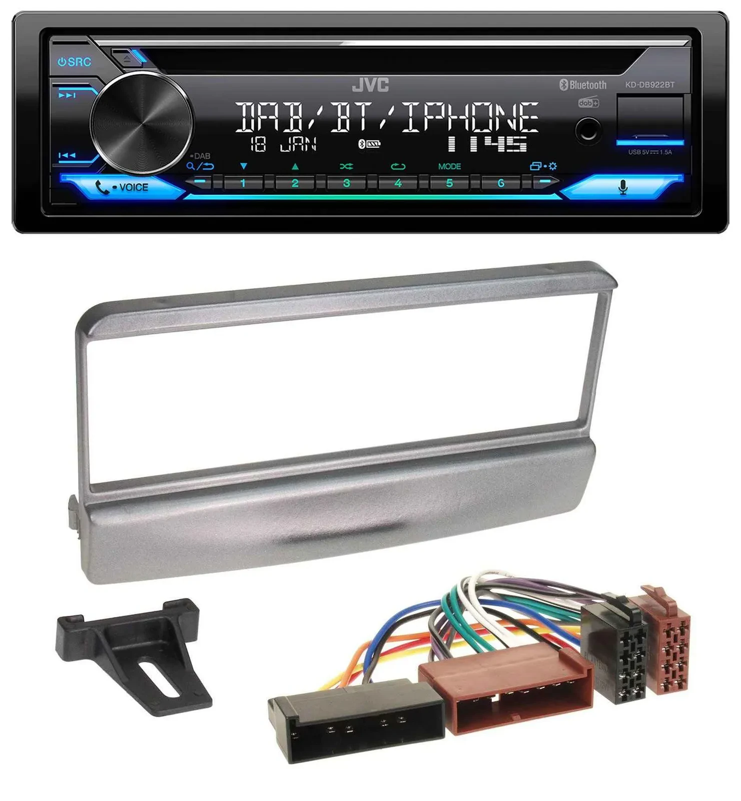 JVC Bluetooth MP3 USB DAB CD Autoradio für Ford Mondeo 96-02 Transit bis 06 Puma