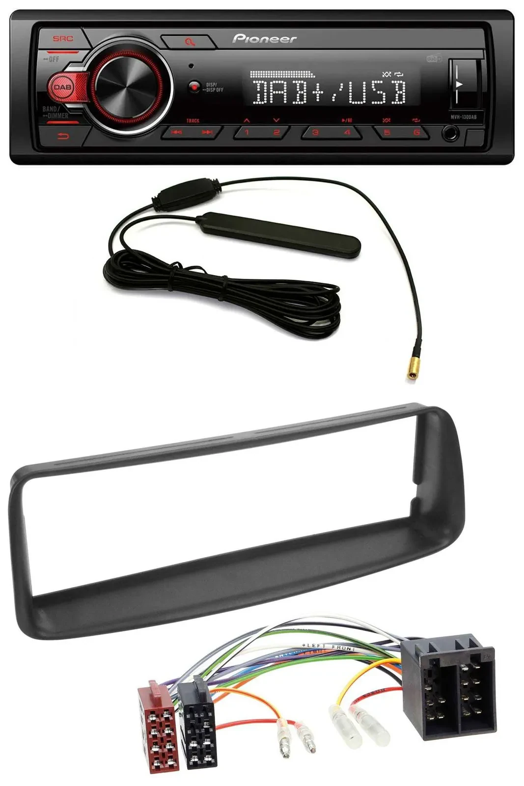 Pioneer MP3 DAB 1DIN AUX USB Autoradio für Peugeot 206 (ab 1998)