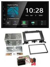 Автомагнитола Kenwood 2-DIN, Bluetooth, DAB, USB, MP3, для Mercedes Sprinter W906 (с 2006), VW