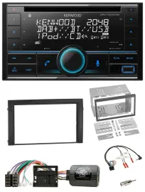 Kenwood CD 2DIN DAB USB Lenkrad Bluetooth Autoradio für Skoda Fabia 6Y 2004-2007