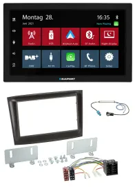Blaupunkt MP3 Bluetooth DAB 2DIN USB Autoradio für Fiat Doblo ab 15 schwarz