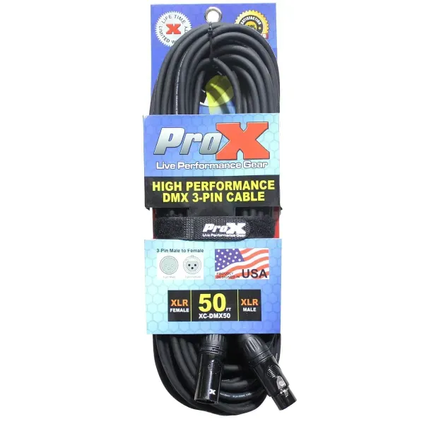 DMX-кабель ProX XC-DMX50 Black 15 м