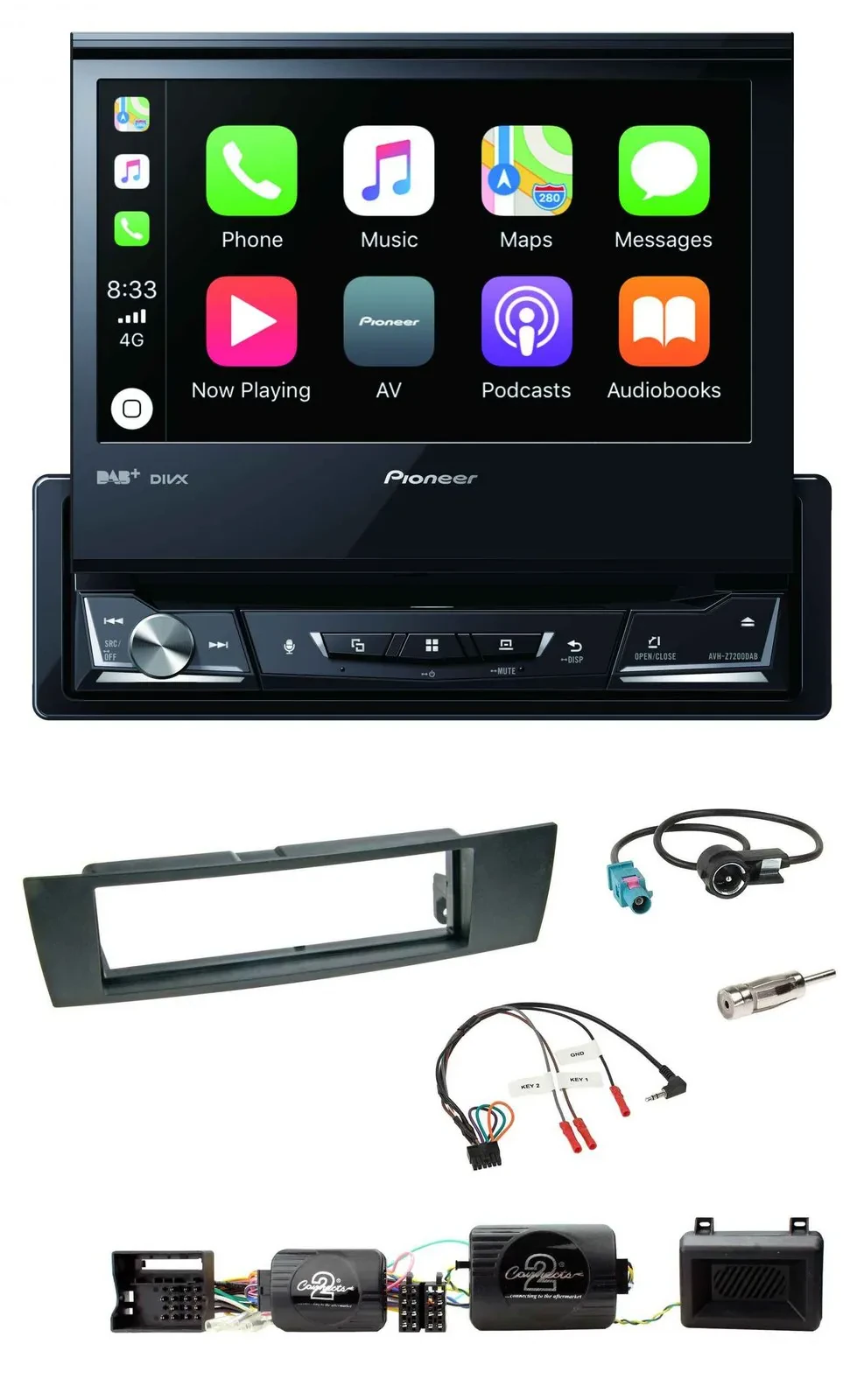 Pioneer DVD Bluetooth DAB USB Lenkrad Autoradio für BMW 1er 2004-2013 E87