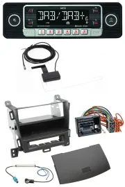 Dietz DAB Bluetooth USB MP3 Autoradio für Opel Zafira Tourer ab 12 jet black