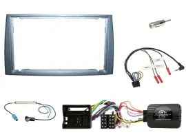 Einbauset Lenkradadapter Doppel DIN Autoradio für Peugeot 308 07-09 40pin silber